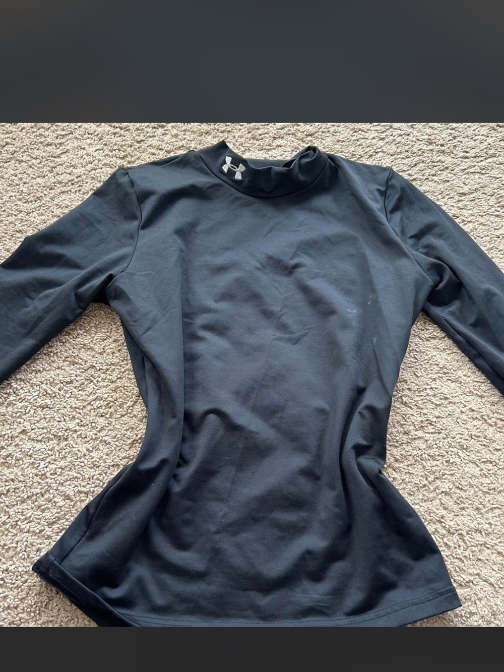 Under Armour Women's Black Long-Sleeve Mock Neck Top